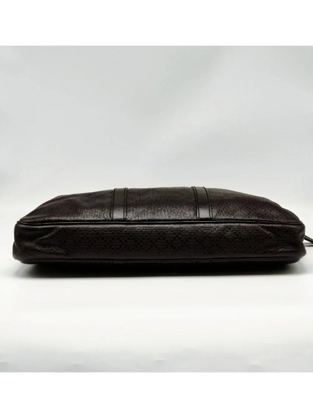 Gucci Brown GG Monogram Briefcase Handbag Top Handle